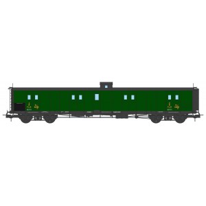 Ree Modeles VB357 Fourgon à bogies, vert 306, vigie, toit et bouts noirs, PLM Ree Modeles VB-357 - 3