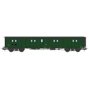 Ree Modeles VB360 Fourgon à bogies, ex-PLM, vert 306, toit et bouts noirs, petits marchepieds, SNCF Ree Modeles VB-360 - 3