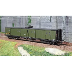 Ree Modeles VB359 Fourgon à bogies, ex-PLM, vert 306, vigie, toit et bouts noirs, petits marchepieds, SNCF Ree Modeles VB-359 - 