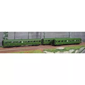 LS Models 40322 Set de 3 voitures Express Nord A3B4/B9/C11 livrée vert, châssis noir, inscription Nord, ep. II Ls models Lsm_403