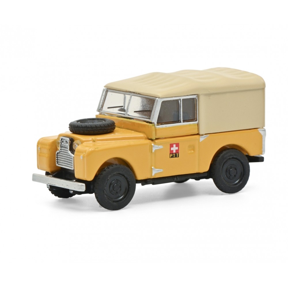 Schuco 452662200 Land Rover 88 PTT suisse, bâché jaune Schuco Schuco_452662200 - 1