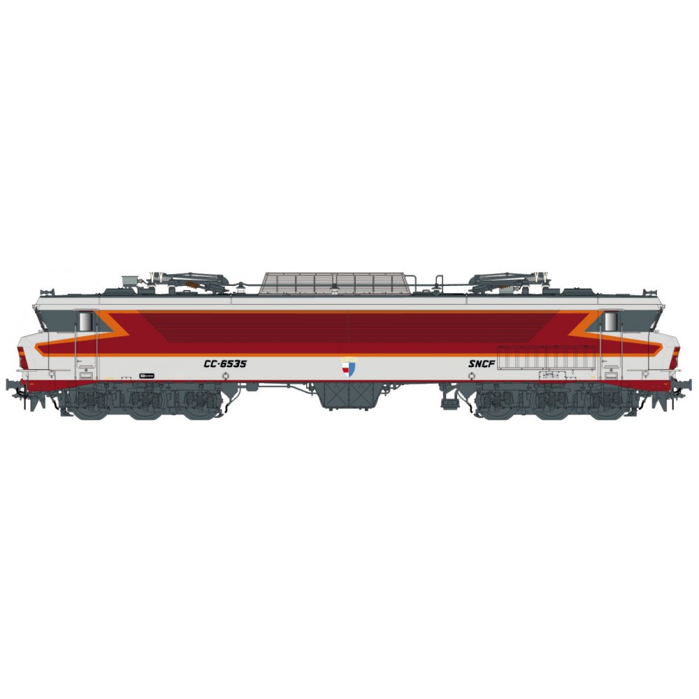 Ls Models 10331 Locomotive électrique CC 6535 SNCF, gris métallisé, livrée Arzens, logo Beffara, Lyon-Mouche Ls Models 10331 Locomotive électrique CC 6535 SNCF, gris métallisé, livrée Arzens, logo Beffara, Lyon-Mouche