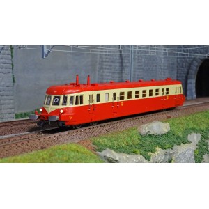 Jouef HJ2409S Autorail diesel ABJ 2, livrée rouge/beige, toit rouge, SNCF, digitale sonore Jouef HJ2409S - 1