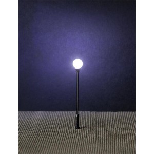 Faller 180204 Eclairage, Réverbère de parc LED, lampe boule rapportée 7.1cm, avec LED Faller Faller_180204 - 2