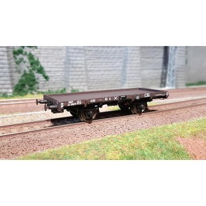 Ree modeles WB 439 Wagon Plat origine PLM, SNCF, boîte PLM, roues pleines Ree Modeles WB-439 - 1