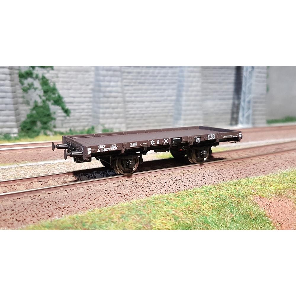 Ree modeles WB 439 Wagon Plat origine PLM, SNCF, boîte PLM, roues pleines Ree Modeles WB-439 - 1