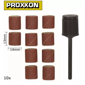 Cylindres abrasifs en corindon 14mm grain 120 (x10) + support Proxxon Proxxon PRX-28978 - 1