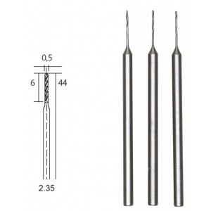 Forets HSS en acier, Ø 0.5 mm, 3 pièces Proxxon Proxxon PRX-28864 - 1