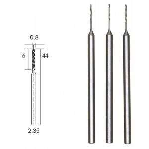 Forets HSS en acier, Ø 0.8 mm, 3 pièces Proxxon Proxxon PRX-28852 - 1