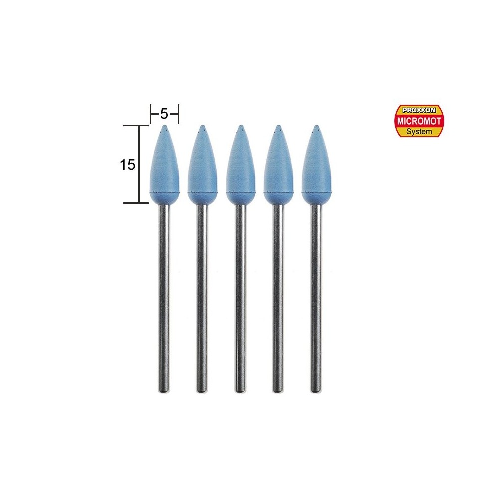 Polissoirs en silicone forme ogive, Ø 5mm, 5 pièces Proxxon Proxxon PRX-28288 - 1