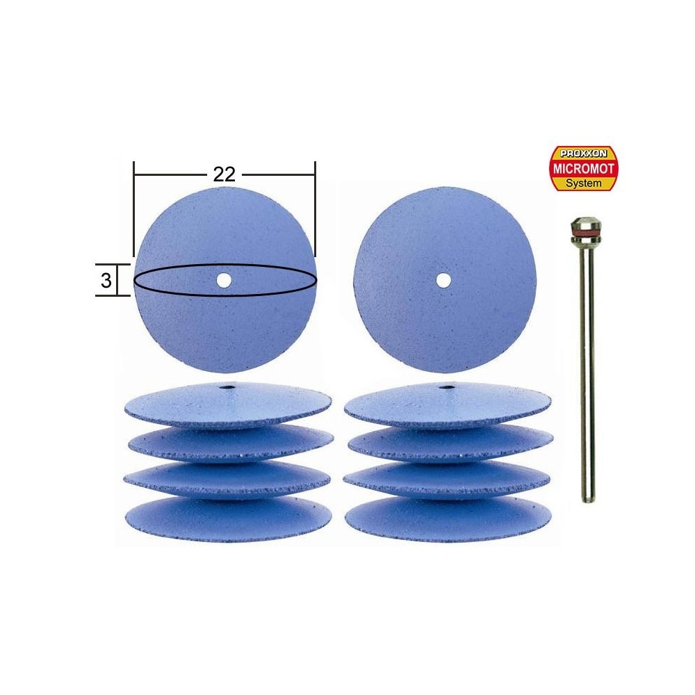 Polissoirs en silicone forme lentille, Ø 22mm, 10 pièces Proxxon Proxxon PRX-28293 - 1