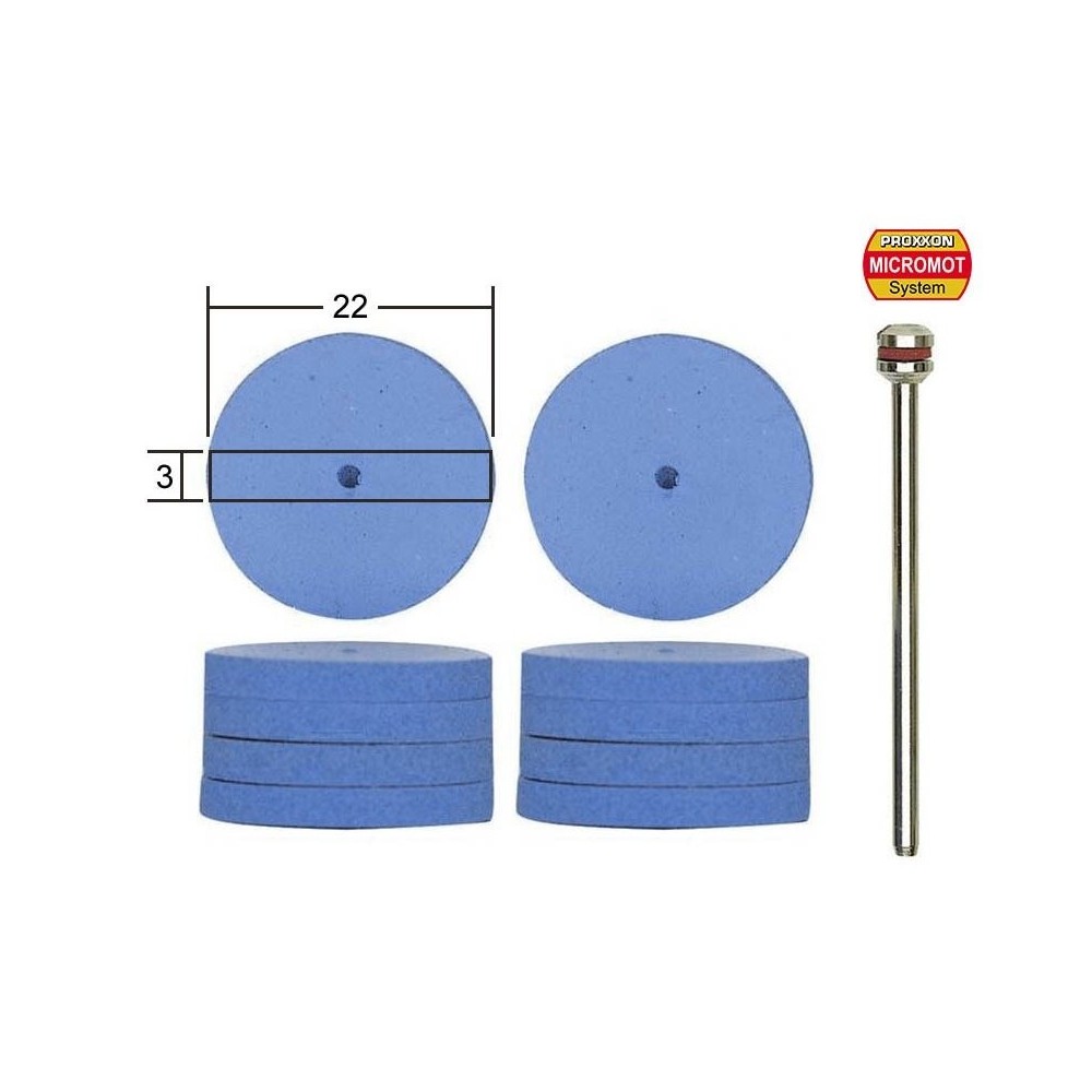 Polissoirs en silicone forme disque, Ø 22mm, 10 pièces Proxxon Proxxon PRX-28294 - 1