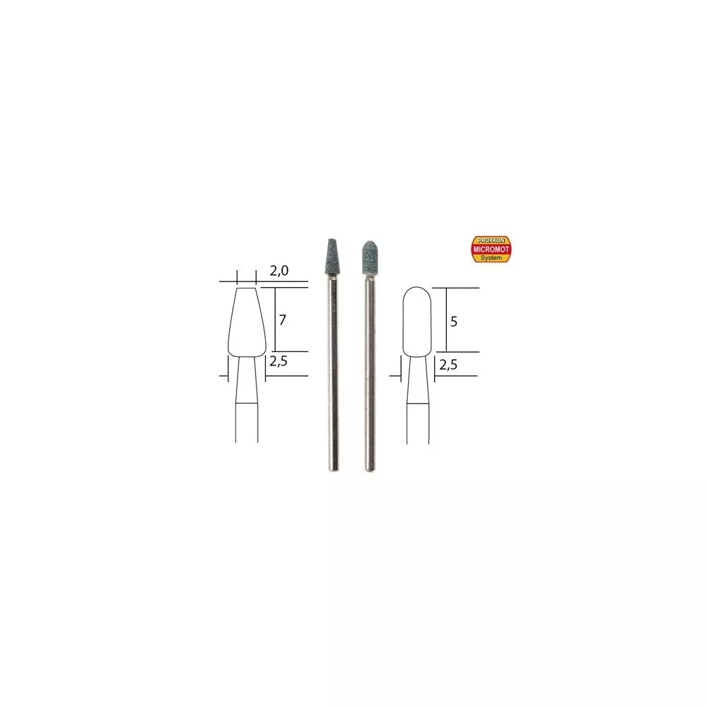 Meules en carbure de silicium, forme pointues (x2) Proxxon Proxxon PRX-28270 - 1
