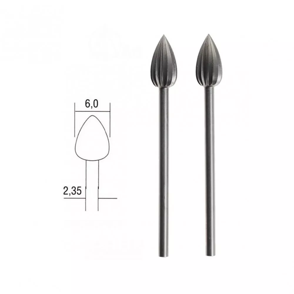 Fraise embout acier wolfram-vanadium, flamme Ø 6mm (x2) Proxxon Proxxon PRX-28724 - 1 Fraise embout acier wolfram-vanadium, flamme Ø 6mm (x2) Proxxon Proxxon PRX-28724 - 1