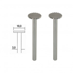 Fraise embout acier wolfram-vanadium, disque Ø 10mm (x2) Proxxon Proxxon PRX-28727 - 1