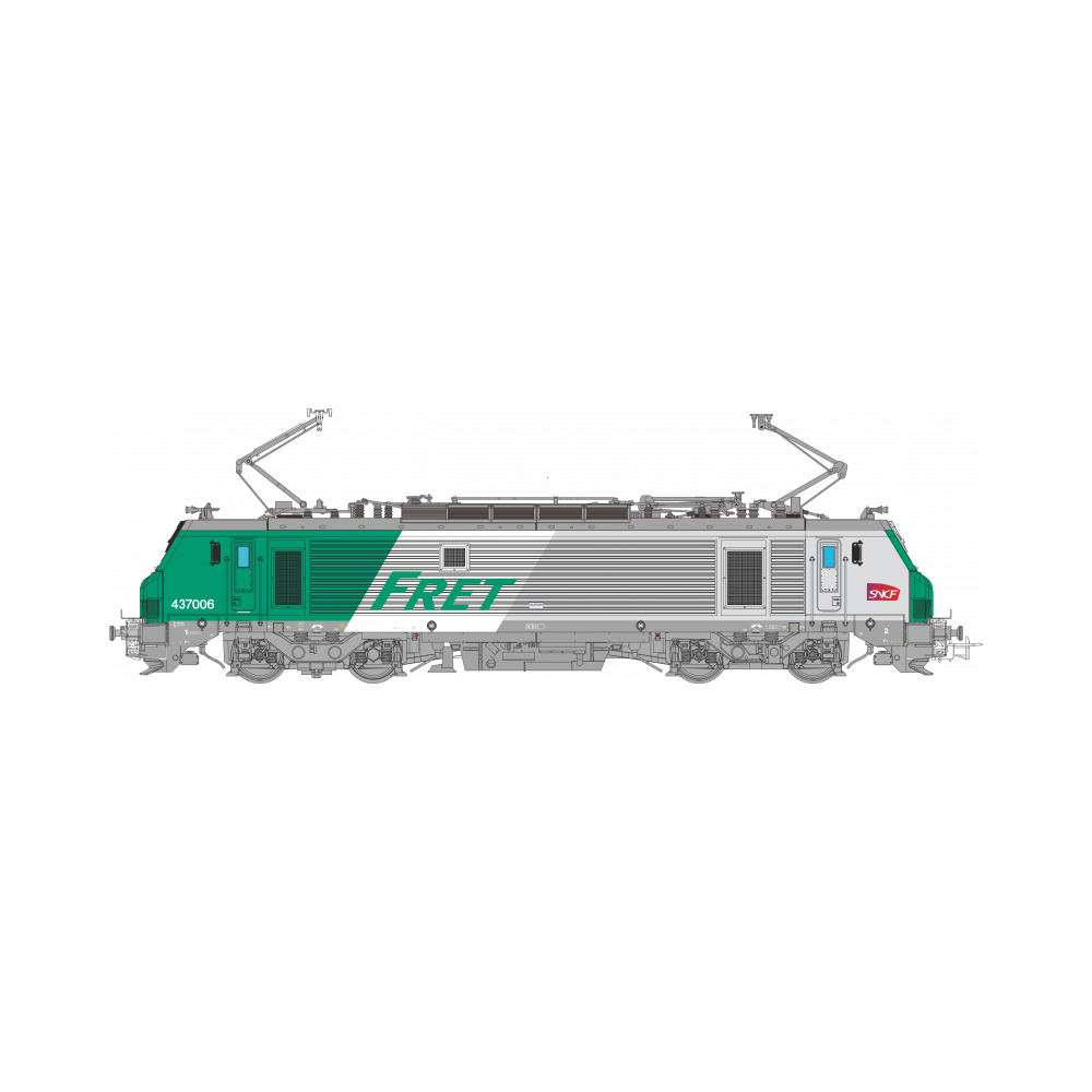 Os.Kar OS3702DCCS Locomotive électrique BB 437006, SNCF, FRET, logo carmillon, Thionville, digitale sonore