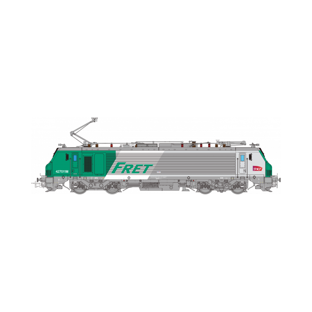 Os.Kar OS2704 Locomotive électrique BB 427011M, SNCF, FRET, logo carmillon, Avignon