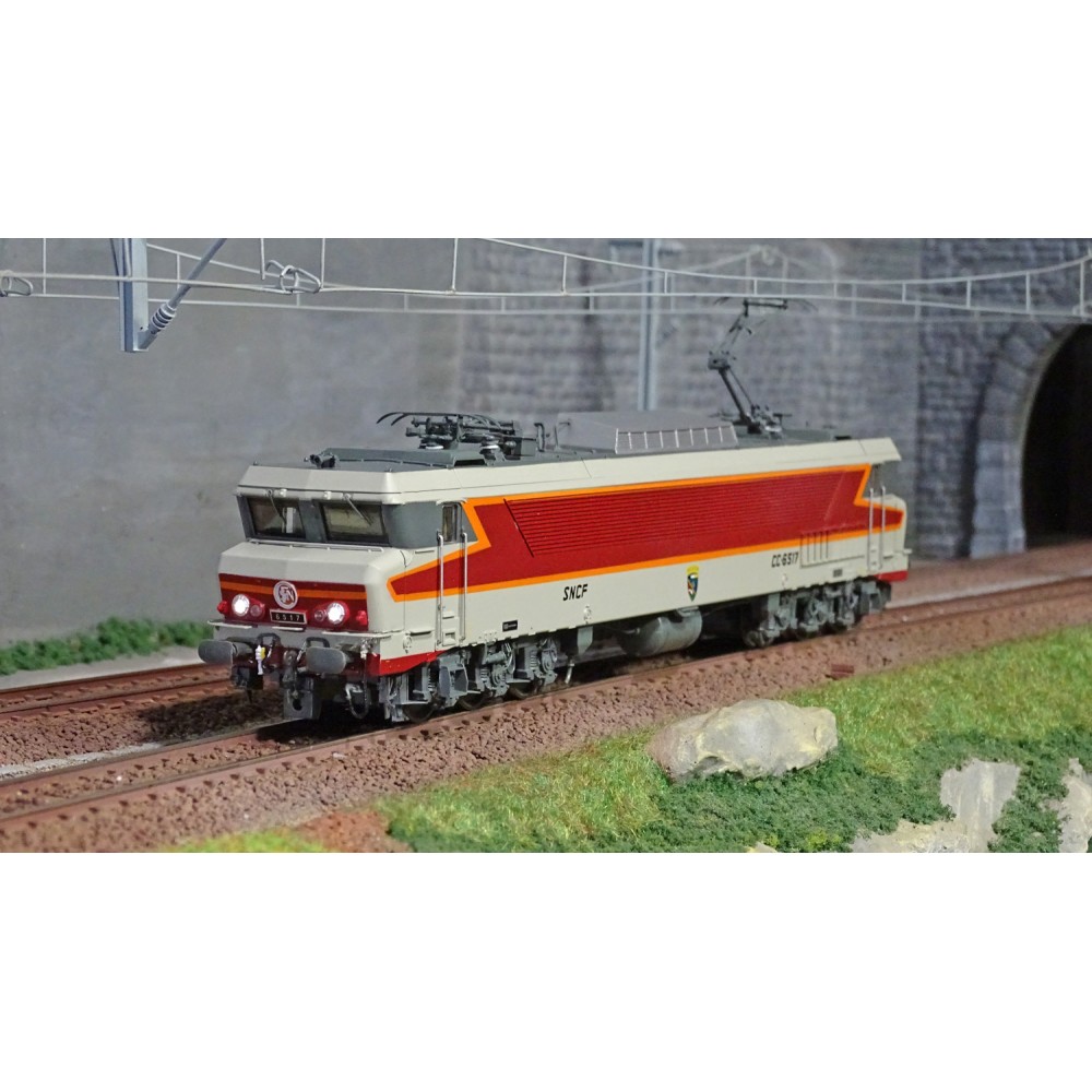 Jouef HJ2372S Locomotive électrique CC 6517, SNCF, livré Béton rouge, Beffara, digital sonore Jouef HJ2372S - 1