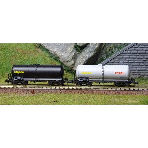 REE Modeles NW225 Set de 2 wagons citernes ANF, Transport de Produits pétroliers, SNCF, ALGECO / ALGECO TOTAL Ree Modeles NW-225