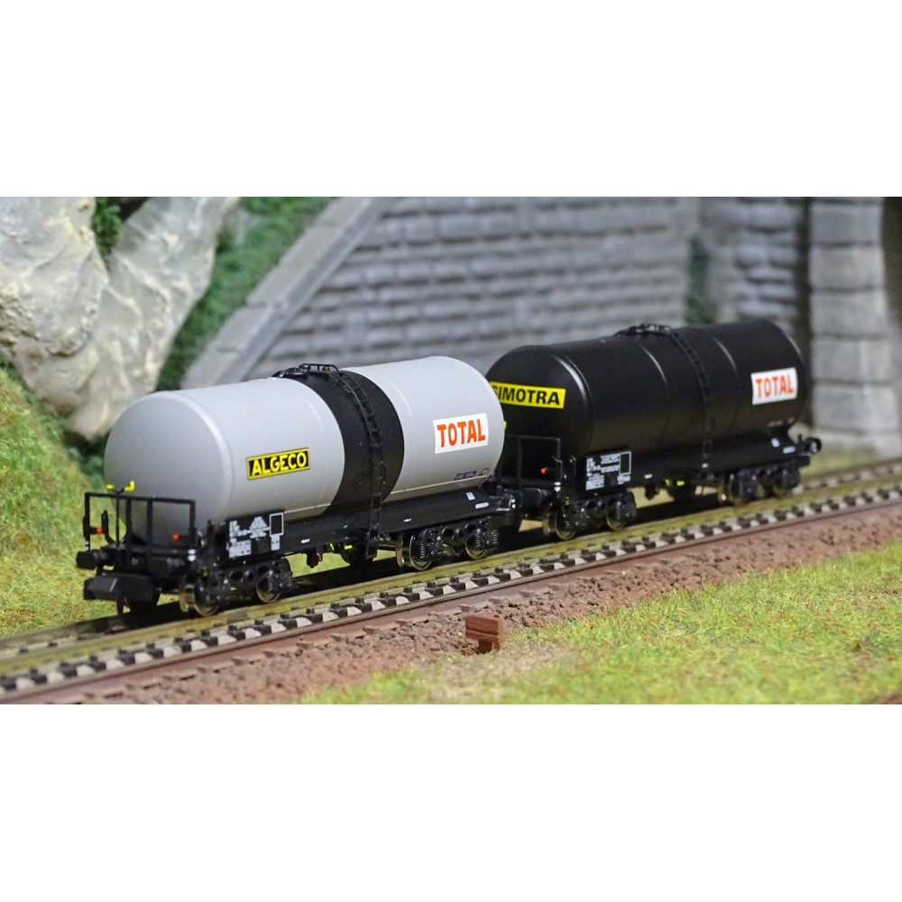 REE Modeles NW226 Set de 2 wagons citernes ANF, Transport de Produits pétroliers, SNCF, ALGECO / TOTAL, N- 1/160 Ree Modeles NW- REE Modeles NW226 Set de 2 wagons citernes ANF, Transport de Produits pétroliers, SNCF, ALGECO / TOTAL, N- 1/160 Ree Modeles NW-