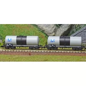 REE Modeles NW230 Set de 2 wagons citernes ANF, Transport de Lubrifiants, SNCF, MILLET Ree Modeles NW-230 - 2