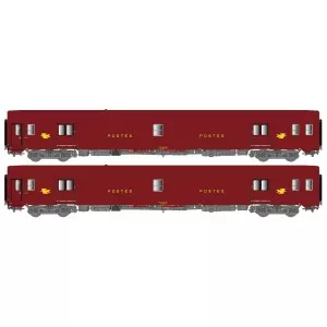 LS Models 40443 Set de 2 voitures Postales UIC, brun PTT, PA UIC + PA UIC Ls models Lsm_40443 - 4