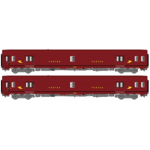 LS Models 40444 Set de 2 voitures Postales UIC, brun PTT, PA UIC + PA UIC Ls models Lsm_40444 - 4