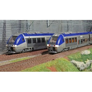 LS Models 10070S Autorail AGC X 76507, 3 caisses, TER neutre, Sortie usine, digital sonore Ls models Lsm_10070S - 1