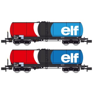 REE Modeles NW239 Set de 2 wagons citernes ANF longues, Transport de Produits pétroliers, SNCF, ELF Ree Modeles NW-239 - 4