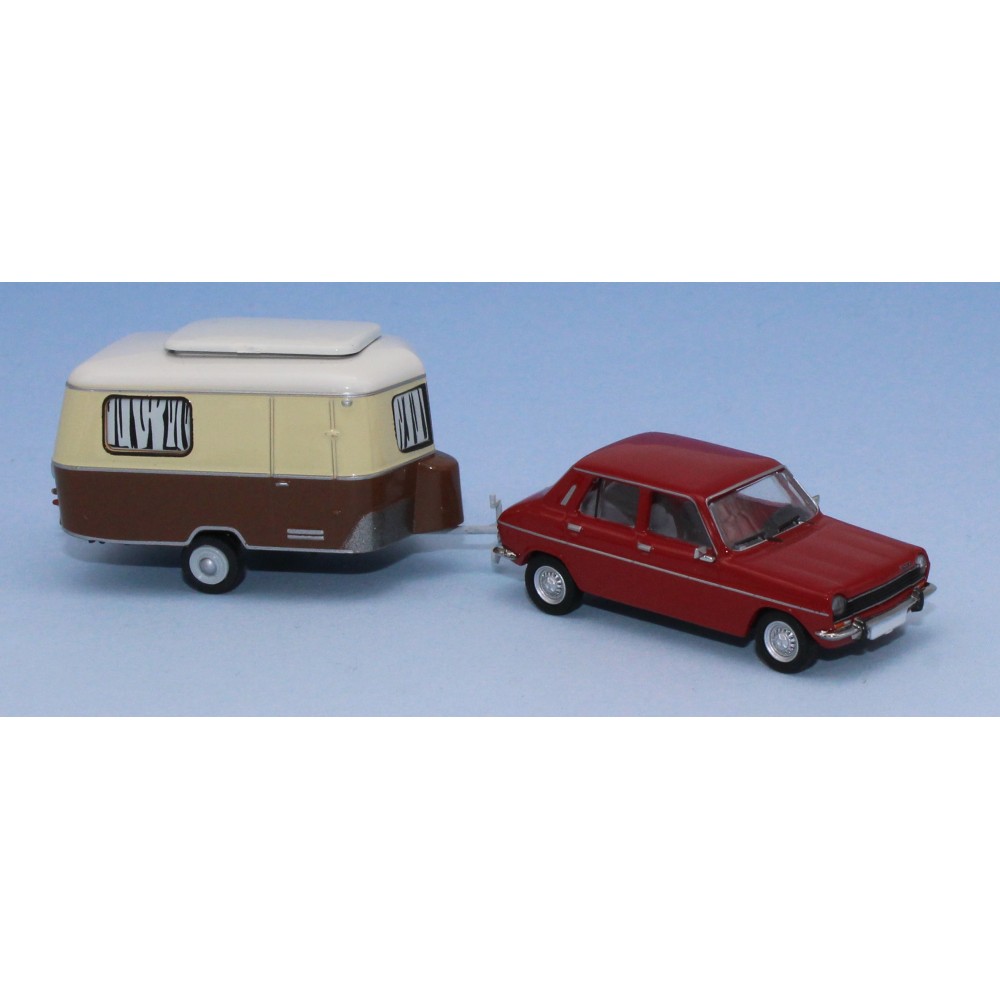 SAI 3479 Simca 1100, rouge grenat et caravane Eriba Sai Sai_3479 - 1