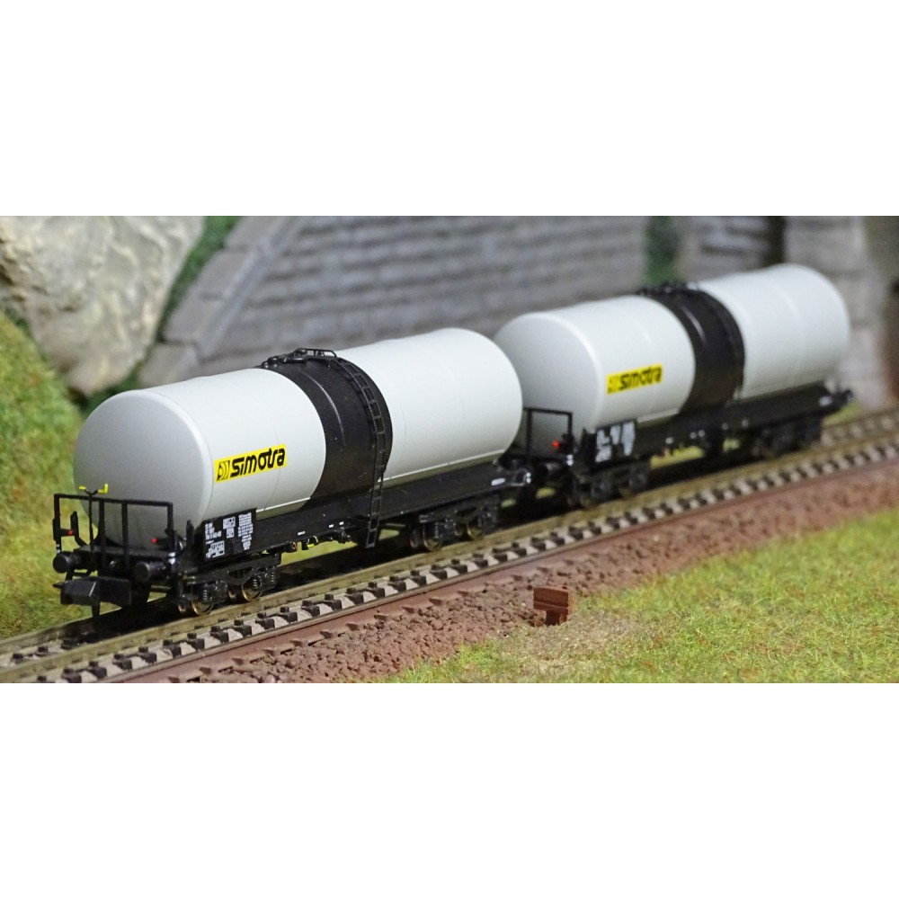 REE Modeles NW241 Set de 2 wagons citernes ANF longues, Transport d’engrais liquides, SNCF, SIMOTRA Ree Modeles NW-241 - 1