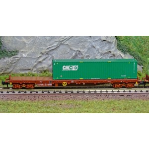 MiniTrix 15072 Set de 3 wagons porte-conteneurs type Rs, SNCF, CMA CG, GCAT INTER, CNC, échelle N Trix Trix_15072 - 2