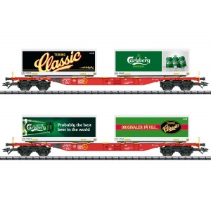 Trix 24509 Set de 2 wagons porte-conteneurs, DB AG, "Carlsberg und Tuborg" Trix Trix_24509 - 6