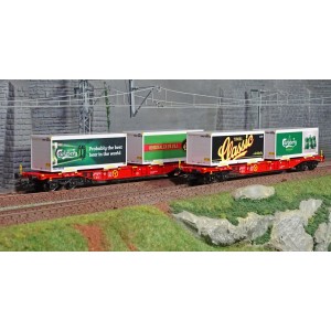 Trix 24509 Set de 2 wagons porte-conteneurs, DB AG, "Carlsberg und Tuborg" Trix Trix_24509 - 1