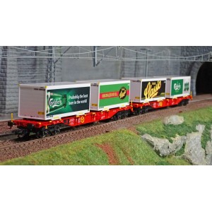 Trix 24509 Set de 2 wagons porte-conteneurs, DB AG, "Carlsberg und Tuborg" Trix Trix_24509 - 2