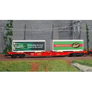 Trix 24509 Set de 2 wagons porte-conteneurs, DB AG, "Carlsberg und Tuborg" Trix Trix_24509 - 3