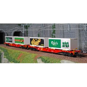 Trix 24509 Set de 2 wagons porte-conteneurs, DB AG, "Carlsberg und Tuborg" Trix Trix_24509 - 5