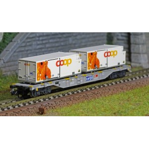 MiniTrix 15491 Wagon porte-conteneurs réfrigérés "Coop", SBB Cargo, échelle N Trix Trix 15491 - 1