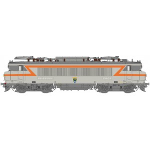 Ls Models 11101S Locomotive électrique BB 22351, SNCF, Gris béton/Orange, TVM, blason Valognes, Rennes, Digitale sonore Ls model