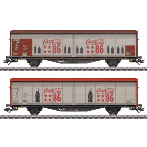 Marklin 48345 Set de 2 wagons à parois coulissantes Hbbills, Coca-Cola Marklin Marklin_48345 - 5