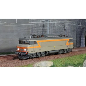 Ls Models 11102 Locomotive électrique BB 22352, SNCF, Gris béton/Orange, blason Sablé sur Sarthe, Rennes