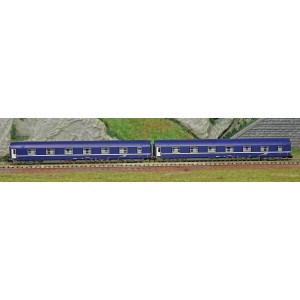 Arnold HN4342 Set de 2 wagons-lits T2, livrée bleu avec logo casquette, échelle N Arnold HN4342 - 2