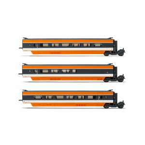 Jouef HJ3011 Set de 3 voitures intermédiaire TGV Sud-Est, SNCF, livré orange, record du monde Jouef HJ3011 - 5