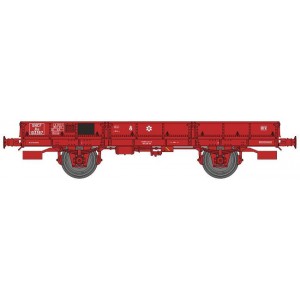 Ree modeles WB606 Wagon Plat OCEM 29, Rouge SNCF, Jho Freiné, Roues pleines Ree Modeles WB-606 - 3