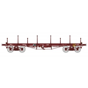 Ree modeles WB549 Wagon Plat TP, brun, ranchers longs/courts, bogies, SNCF Ree Modeles WB-549 - 3