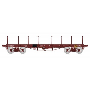 Ree modeles WB550 Wagon Plat TP, brun, ranchers longs, bogies, SNCF Ree Modeles WB-550 - 3