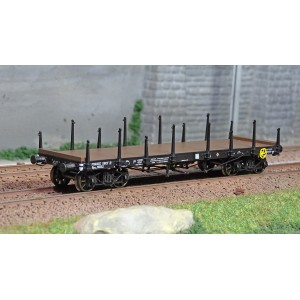 Ree modeles WB548 Wagon Plat TP, ranchers longs/courts, bogies, SNCF Ree Modeles WB-548 - 1