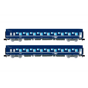 Arnold HN4405 Set de 2 voitures-lits T2, livrée bleu avec logo nouille, échelle N Arnold HN4405 - 4