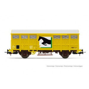 Jouef HJ6232 Wagon couvert type Gs, transport de chevaux, livrée jaune Jouef HJ6232 - 1