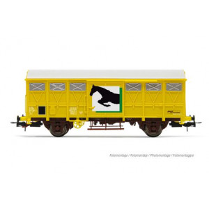 Jouef HJ6232 Wagon couvert type Gs, transport de chevaux, livrée jaune Jouef HJ6232 - 3